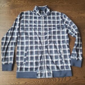 Ecko Unltd.Men's Blue Plaid Track Jacket Sz.XL